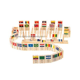 100 QUÂN CỜ DOMINO gỗ CÁC QUỐC GIA