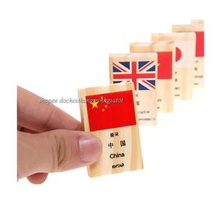 100 QUÂN CỜ DOMINO gỗ CÁC QUỐC GIA