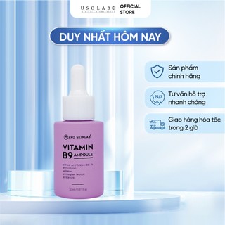 Serum phục hồi da vitamin B9 USOLAB AVO - Giúp làm dịu da hỗ trợ quá trình phục hồi và cấp ẩm cho da 30ml
