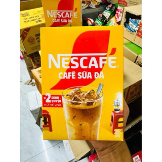  Hộp Cà phê Nescafe NESTLE Sữa Đá 3 in 1 công thức mới x2 sánh quyện hộp 10 gói - 24g gói☕ 
