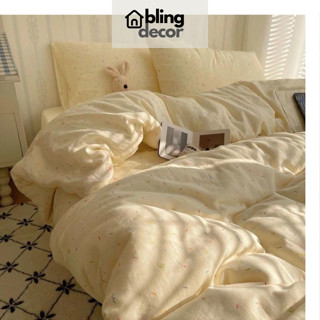 Set chăn ga giường hoa nhí đũi mềm