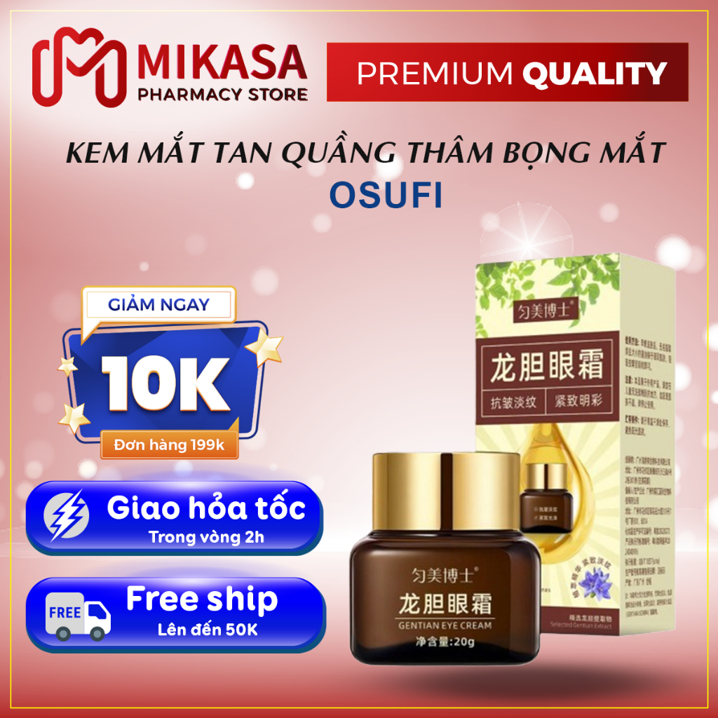 Kem Mắt OSUFI Làm Sáng Da, Mờ Quầng Thâm, Bọng Mắt, Ngăn Ngừa Nếp Nhăn Lão Hoá, Kem Dưỡng Da Mắt OSUFI