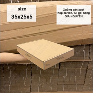  Combo 50 hộp carton nắp gài kích thước 35x25x5 dùng đựng quần áo local brand áo thun polo sách truyện và phụ kiện 