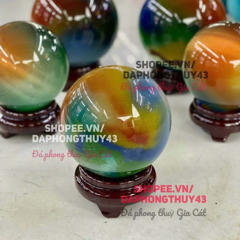 Bi cầu đa mắt mèo đủ màu đường kính 8cm 80mm