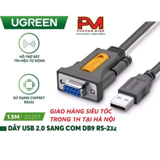 Cáp chuyển đổi usb sang com rs232 dài 1,5m ugreen 20201 - hàng chính hãng bảo hành 18 tháng
