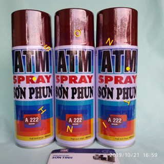 Sơn xịt ATM màu nâu đỏ, hạt dẻ A222 đỏ mận nâu sẩm