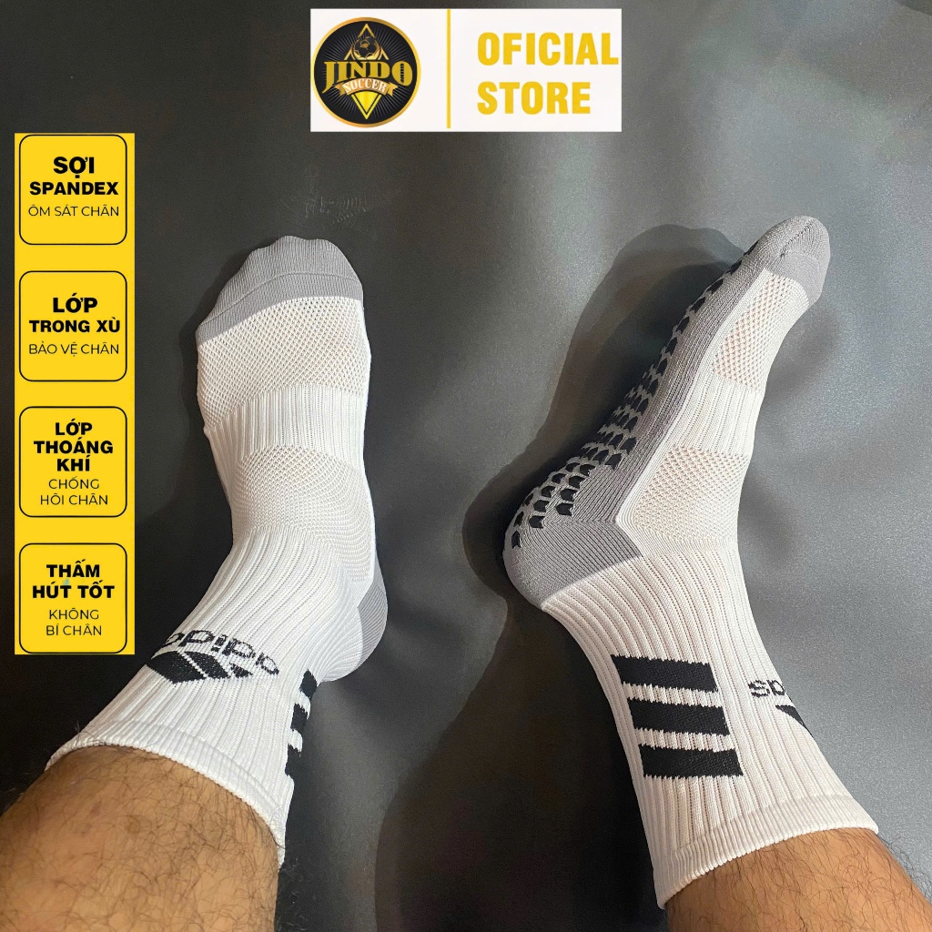 Tất Đá Bóng Chống Trơn DAS Vớ Chống Trượt Thể Thao Bóng Đá Bóng rổ Chạy Bộ Tăng Độ Bám Thấm Hút Mồ Hôi Thoáng Khí JDS36
