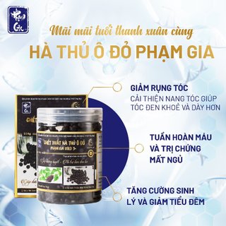 Hà thủ ô đỏ Phạm Gia Gold 3+ - ngăn rụng tóc bạc tóc sớm hiệu quả