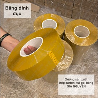  Băng dính màu nâu đục 1kg dùng gói hàng COD lõi siêu mỏng - 1 cuộn 
