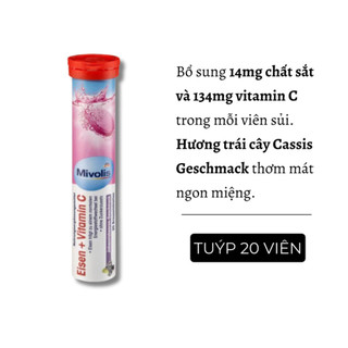 Viên sủi Mivolis vitamin tổng hợp hỗ trợ tăng cường hệ miễn dịch 20 viên - Hàng Đức