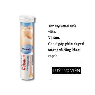Viên sủi Mivolis vitamin tổng hợp hỗ trợ tăng cường hệ miễn dịch 20 viên - Hàng Đức