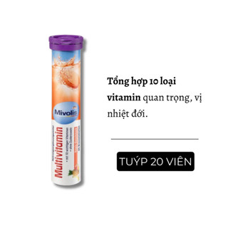 Viên sủi Mivolis vitamin tổng hợp hỗ trợ tăng cường hệ miễn dịch 20 viên - Hàng Đức