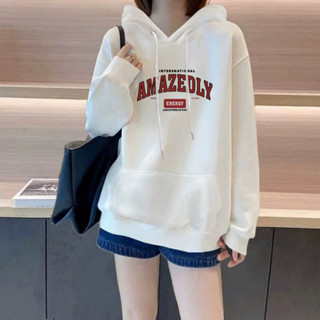 [Form Rộng] Áo hoodie nữ  dày nhiều mẫu hình màu trắng/đen - Áo nỉ form rộng nam nữ unisex Loza G0216