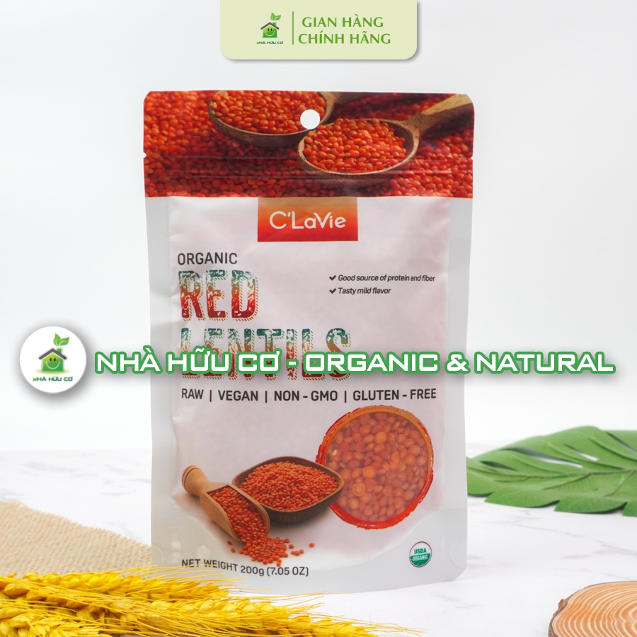 C'LAVIE - Đậu lăng đỏ hữu cơ C'LAVIE 200g/100g - Nhà hữu cơ