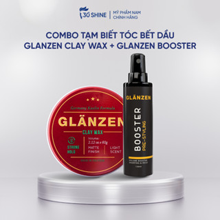 Combo sáp Glanzen và xịt tạo phồng Glanzen Booster - tạo kiểu cực bảnh