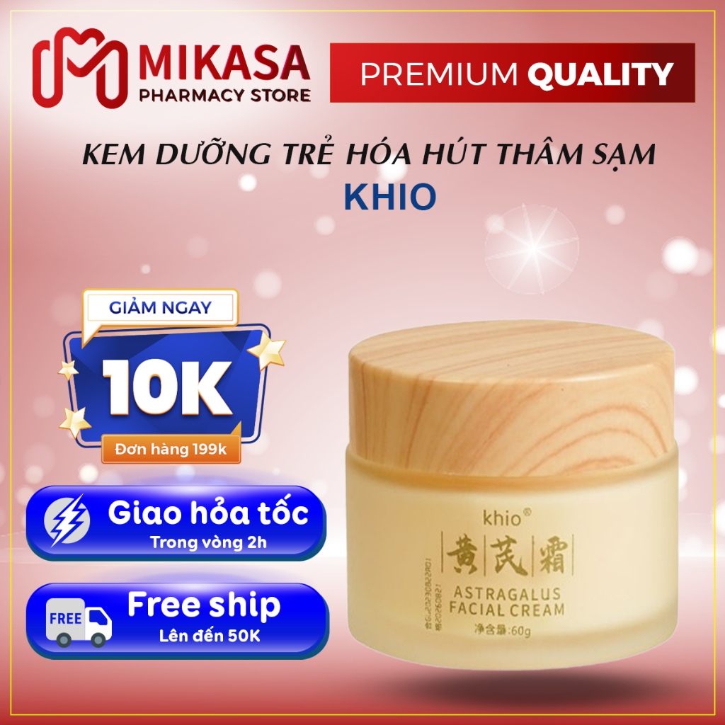Kem Dưỡng Trắng Trẻ Hóa Da KHIO, Kem KHIO Chống Chảy Xệ, Làm Mờ Nếp Nhăn, Bổ Sung Collagen, Trẻ Hóa Da