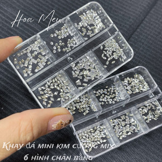  Khay Đá mini kim cương màu trắng siêu sáng 6 ô 