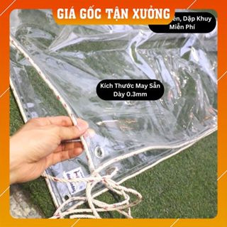 [Kích Thước Vừa Và Nhỏ] Bạt Nhựa Trong Suốt May Sẵn PVC Chống Thấm Che Mưa, Nắng, Chắn Gió Điều Hoà, Rèm Trong Suốt