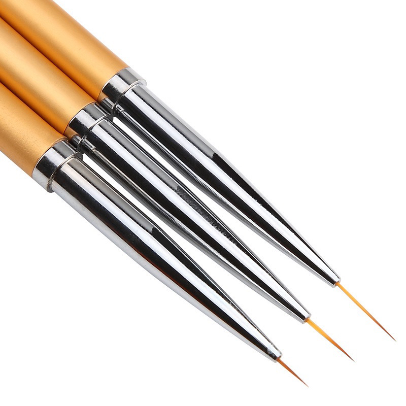 Bộ cọ nét vàng 3 cây vẽ nail