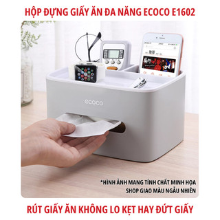 Hộp đựng giấy ăn ECOCO E1602 đa năng cao cấp