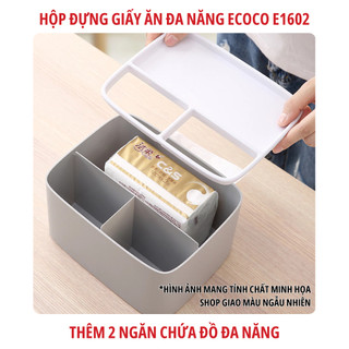 Hộp đựng giấy ăn ECOCO E1602 đa năng cao cấp