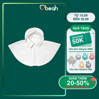  Áo choàng mũ Obeah ủ trần bông cho bé trai bé gái từ sơ sinh tới 24m 