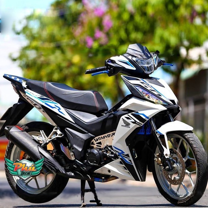 Tem rời Winner RS 150 trắng phối xanh đen tem cao cấp