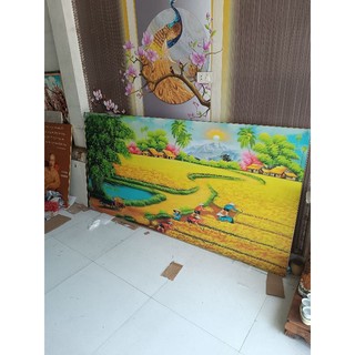 Tranh tráng gương phong cảnh 120x70cm/ tranh treo tường sẵn treo