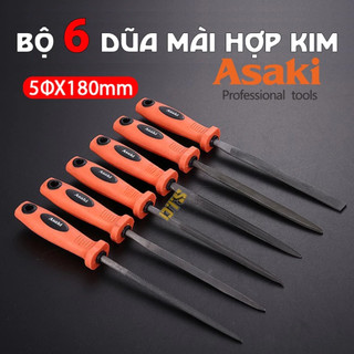 Bộ dũa 6 chi tiết asaki ak3900 5x180mm