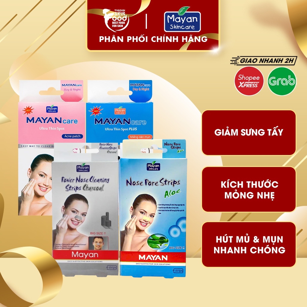 Miếng Dán Mụn Giúp Giảm Viêm Giảm Sưng Tấy Mayan Ultra Thin Spot