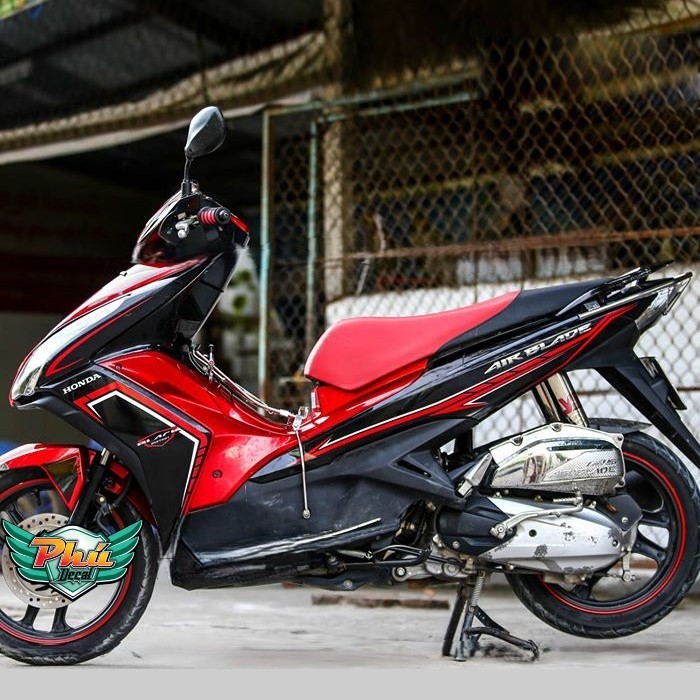 Tem rời xe AB đời 2013, 2014, 2015 Air Blade đen đỏ