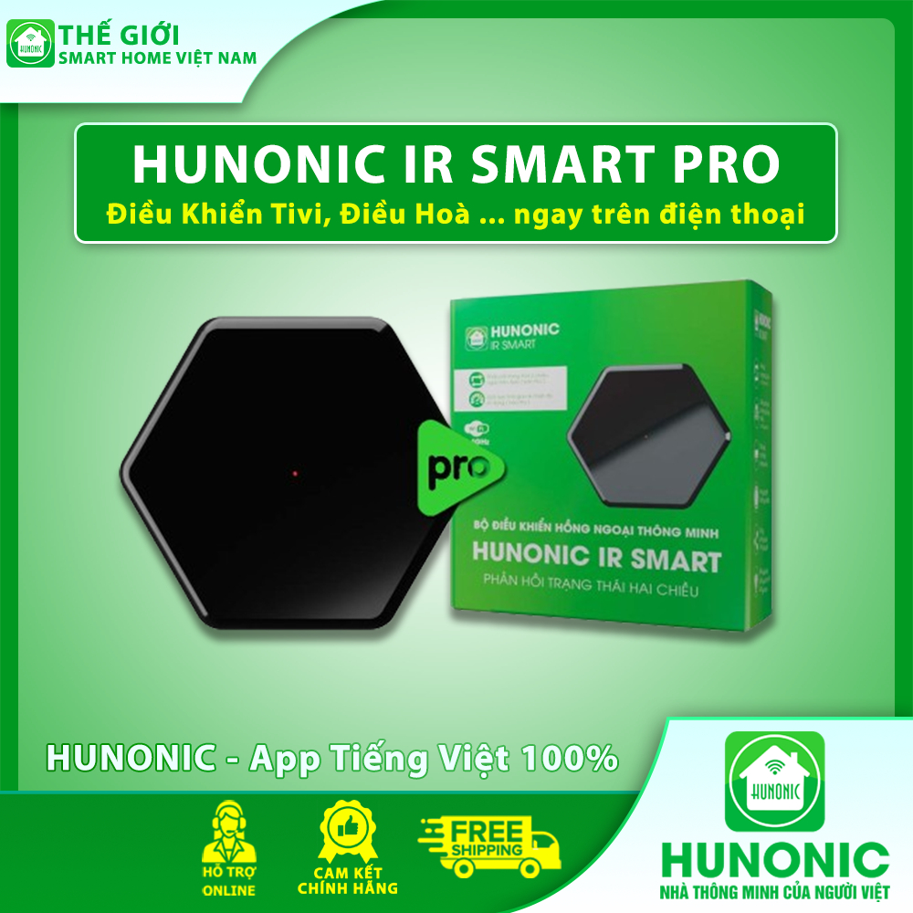 Bộ điều khiển Tivi, Điều Hoà Thông Minh Wifi Hunonic IR SMART PRO - Điều Khiển Tivi Điều Hoà Qua App