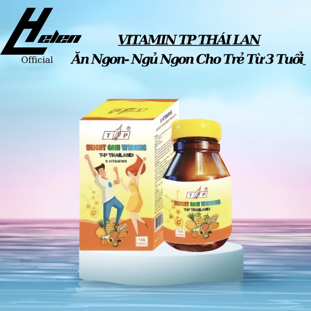 Vitamin tăng cân, tăng cân TP thái lan Weight Gain Vitamin hộp 100 viên mẫu mới hiệu quả an toàn không tích nướcBEAUTY94