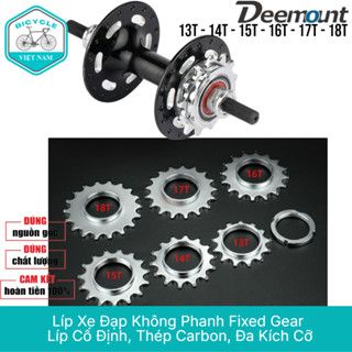 Líp Xe Đạp Không Phanh Fixed Gear 13T, 14T, 15T, 16T, 17T, 18T ( Kèm Khóa Líp) - Líp Cố Định