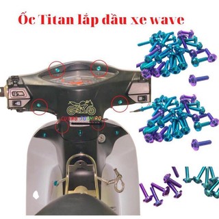 Ốc titan gr5 gắn full dàn áo wave 100-110