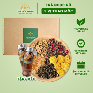 Trà Ngọc Nữ 5 Vị Thảo Mộc (Hộp 30 Gói) Giảm Đau Bụng Kinh, Ấm Tử Cung, Thanh Nhiệt, Mát Gan