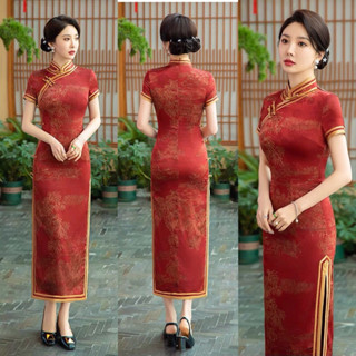 Sườn xám thượng hải dáng dài size từ 47-65kg