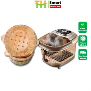 Chậu Gỗ Ngâm Chân LOGKENT Cao Cấp Làm Nóng Nước , Có Sục Khí Massage