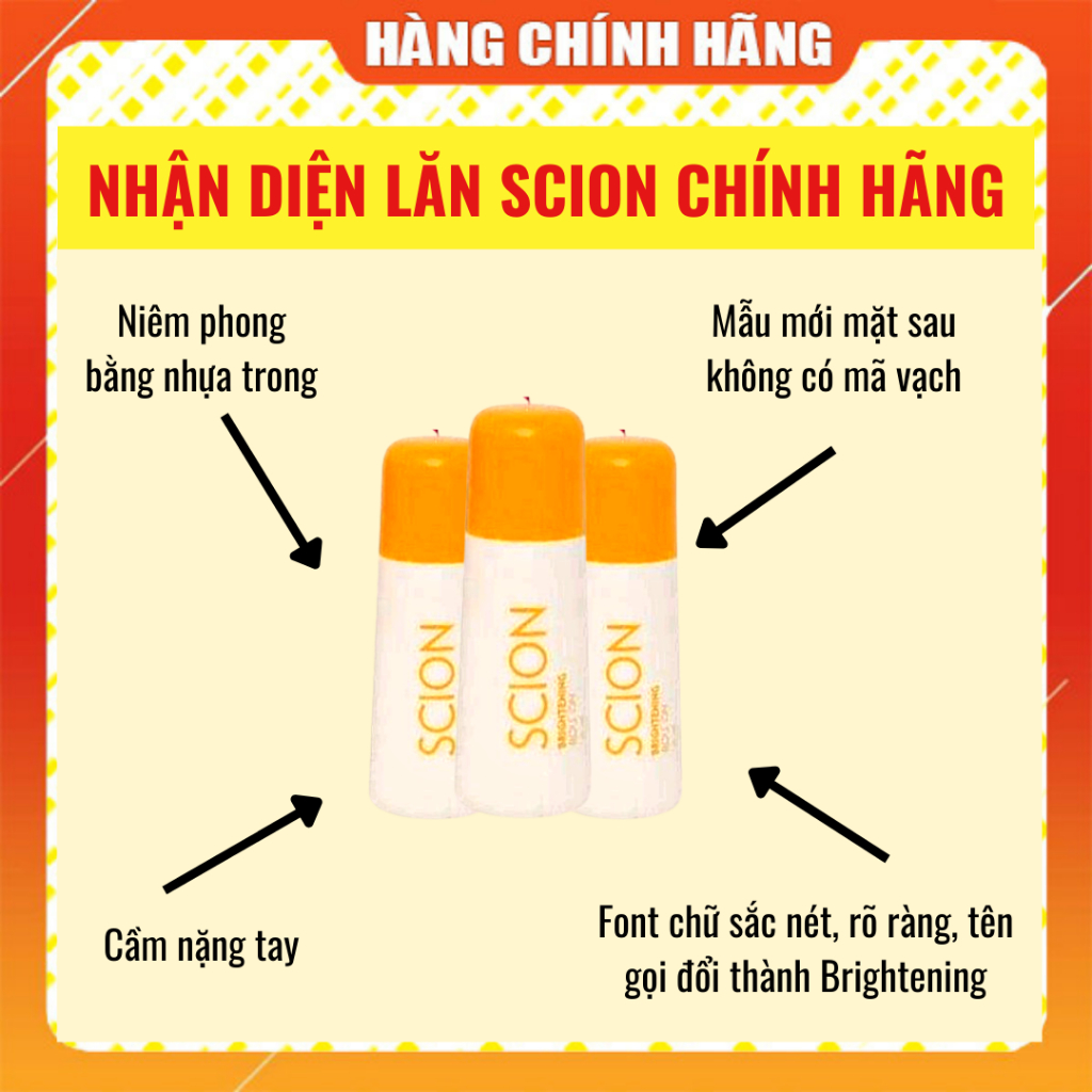 Lăn Khử Mùi Scion Chính Hãng Khử Hôi Nách x3 Hiệu Quả Khử Hôi Kéo Dài 24 Giờ