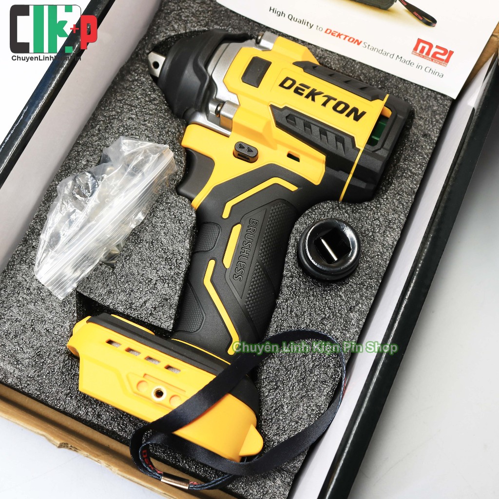 Thân Máy Bắn Vít Dekton 230Nm Dòng Compact D20-CV230NCP / Motor Brushless / Chân Pin Dewalt ( CLKP )