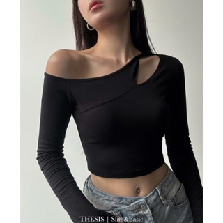 Áo Khoét Cổ Xoắn - Áo lệch vai dài tay THESIS