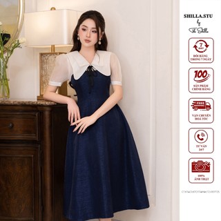 Váy đầm thiết kế cao cấp màu xanh dáng dài váy sang trọng [ Ảnh thật ] The Shilla-CT.K74C0.67D7
