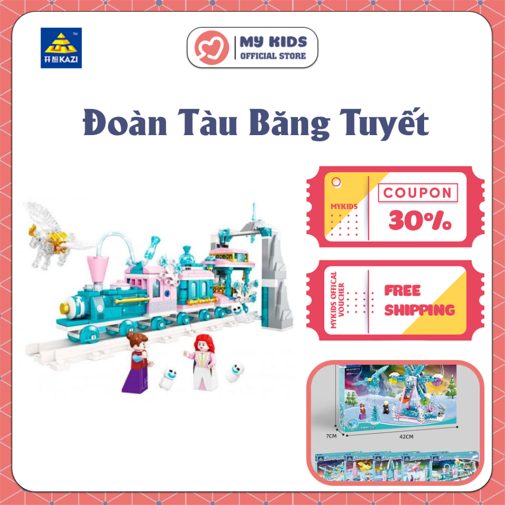 Đồ Chơi Lắp Ráp Đoàn Tàu Thế Giới Băng Tuyết – KAZI 98718