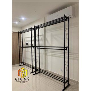 giá vuông hai tầng ( cao 2m ) ( hàng loại 1 chắc chắn ) ( TẶNG KÈM 15 MÓC NHỰA + DỤNG CỤ THÁO LẮP)