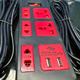 Ổ Cắm Đa Năng Honjianda Mã 0436, Có Cổng Sạc USB Công Suất Tối Đa 10A 2500W