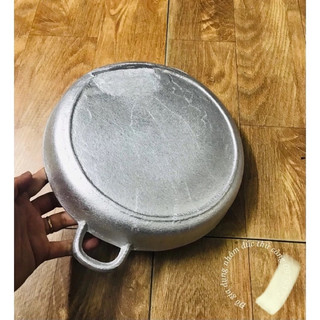 Chảo gang đúc 27cm đáy bằng