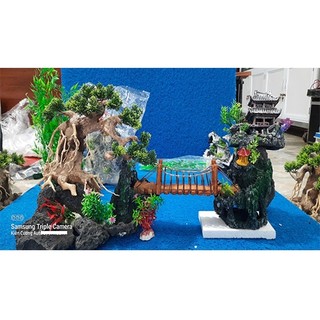Mô Hình Cây Cầu Trang Trí bể cá ( Size vừa )