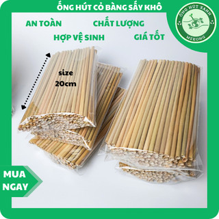  COMBO 1000 ống hút 20CM cỏ bàng khô 