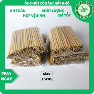  COMBO 1000 ống hút 15CM cỏ bàng khô 