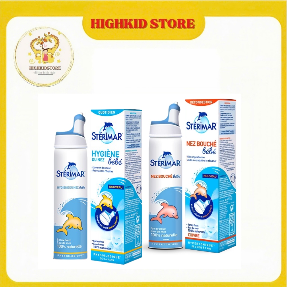Xịt mũi cá heo cho trẻ Sterimar vàng/cam, Pháp (100ml)